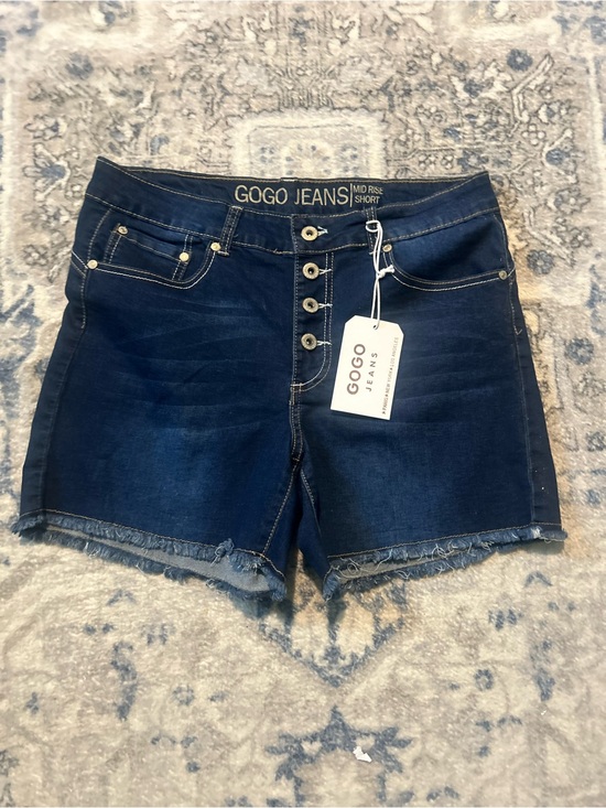 GOGO Pants - GOGO Dark Blue Mid-Rise Denim Shorts